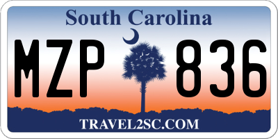 SC license plate MZP836