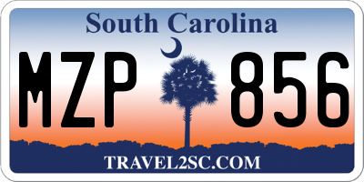 SC license plate MZP856