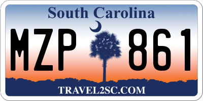 SC license plate MZP861