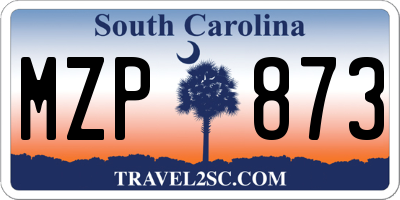 SC license plate MZP873