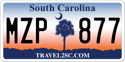 SC license plate MZP877
