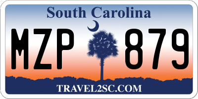 SC license plate MZP879