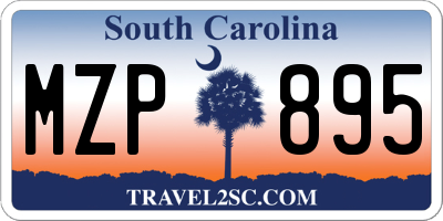 SC license plate MZP895