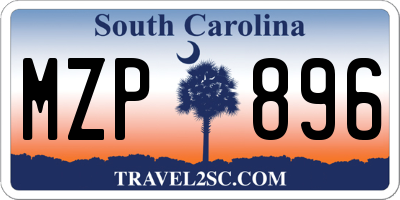SC license plate MZP896