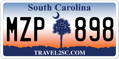 SC license plate MZP898