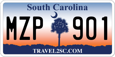 SC license plate MZP901