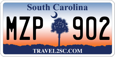 SC license plate MZP902