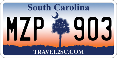 SC license plate MZP903