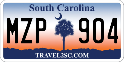 SC license plate MZP904