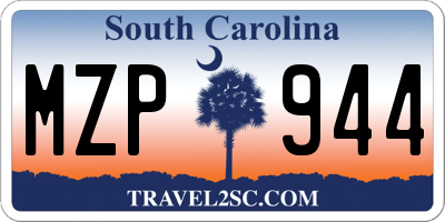 SC license plate MZP944