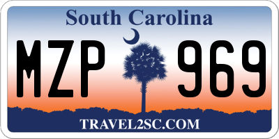 SC license plate MZP969