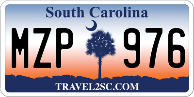 SC license plate MZP976
