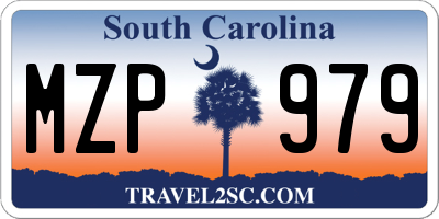 SC license plate MZP979
