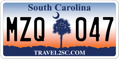 SC license plate MZQ047