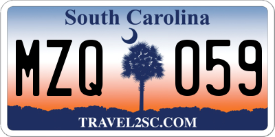 SC license plate MZQ059