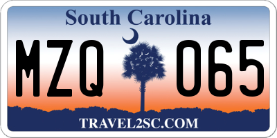 SC license plate MZQ065