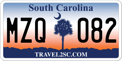 SC license plate MZQ082