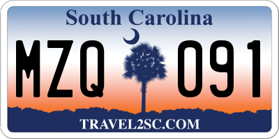 SC license plate MZQ091