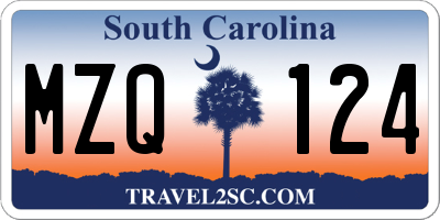 SC license plate MZQ124