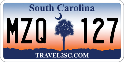 SC license plate MZQ127