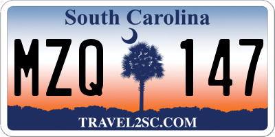 SC license plate MZQ147