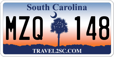 SC license plate MZQ148