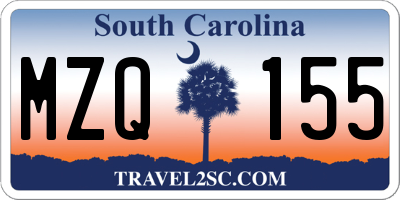 SC license plate MZQ155