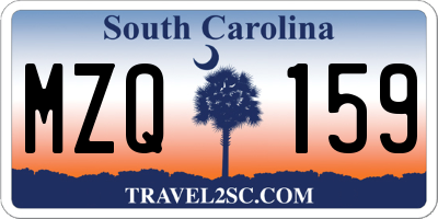 SC license plate MZQ159