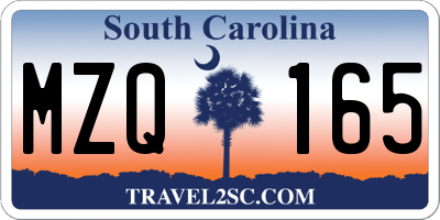 SC license plate MZQ165