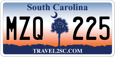 SC license plate MZQ225