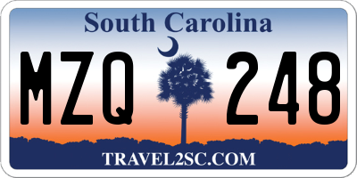 SC license plate MZQ248