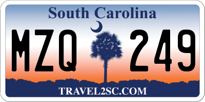 SC license plate MZQ249