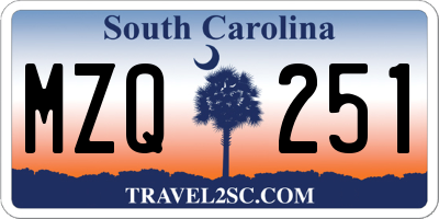 SC license plate MZQ251