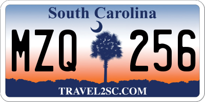 SC license plate MZQ256