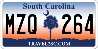 SC license plate MZQ264