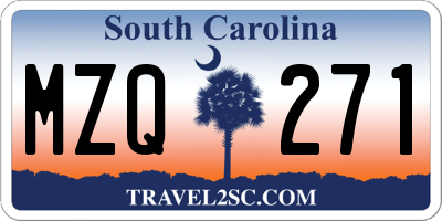 SC license plate MZQ271