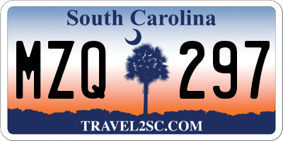 SC license plate MZQ297