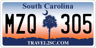 SC license plate MZQ305