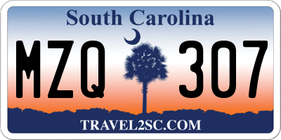 SC license plate MZQ307