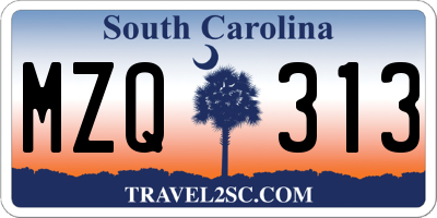 SC license plate MZQ313