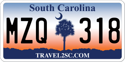 SC license plate MZQ318