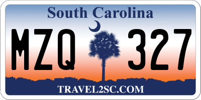 SC license plate MZQ327