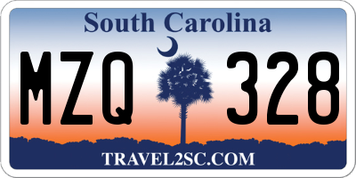 SC license plate MZQ328