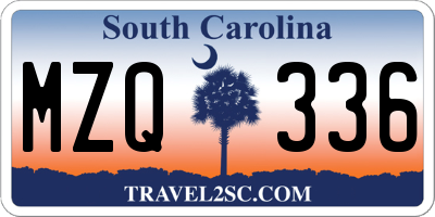 SC license plate MZQ336