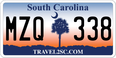 SC license plate MZQ338