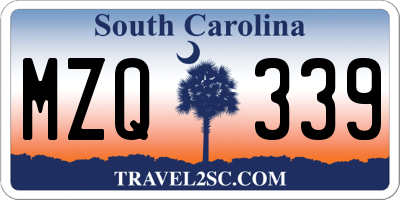 SC license plate MZQ339