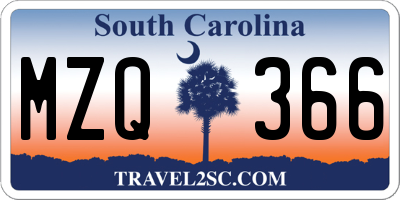 SC license plate MZQ366