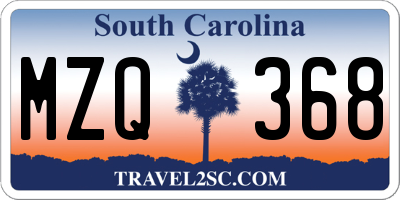SC license plate MZQ368