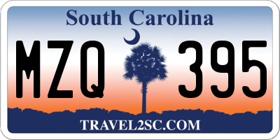 SC license plate MZQ395