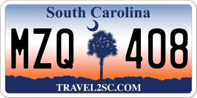 SC license plate MZQ408